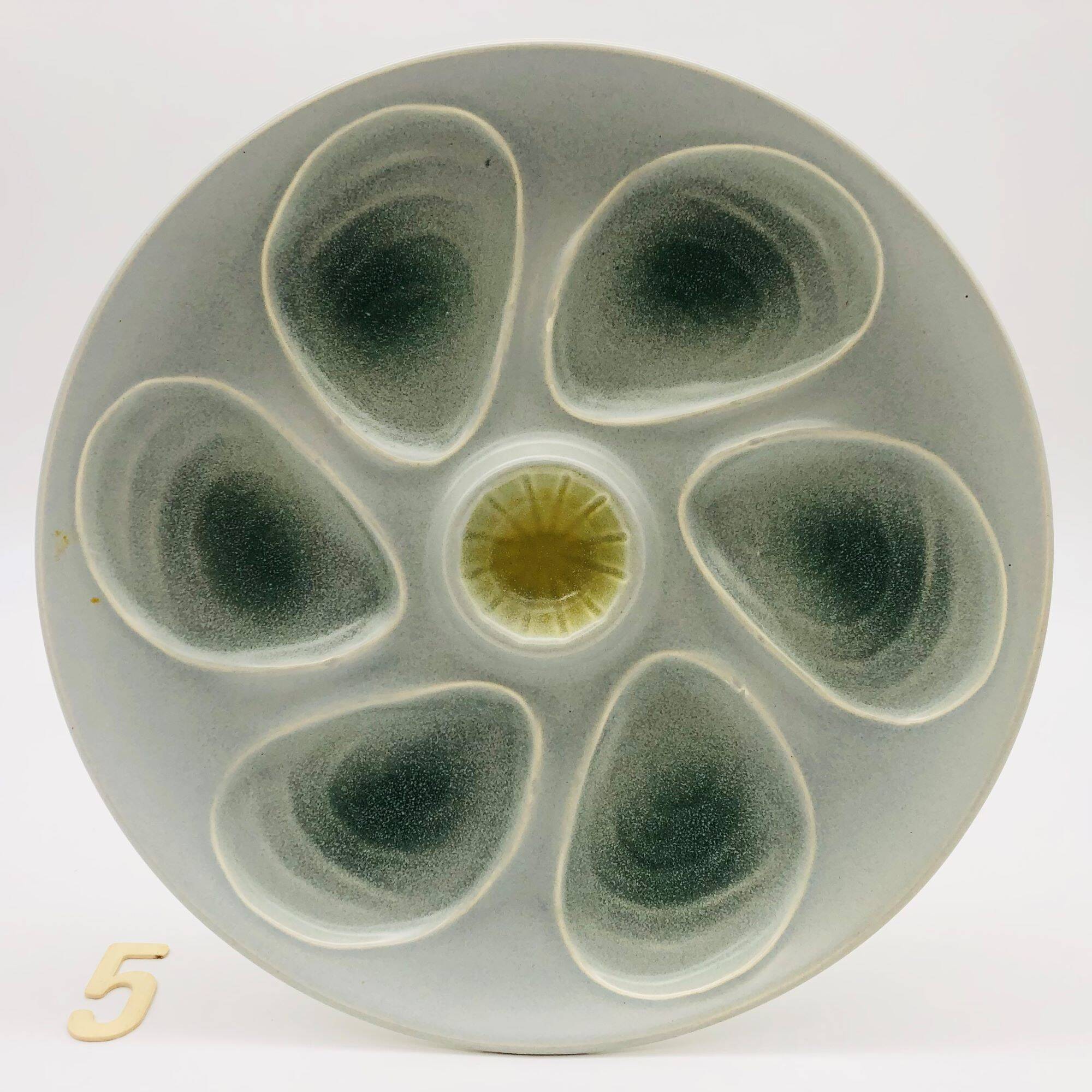 6 oyster/shellfish plates, “Salins”