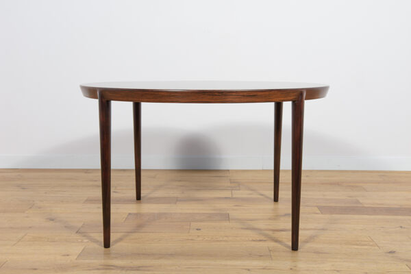 Table basse ronde en palissandre par Severin Hansen pour Haslev Møbelsnedkeri, années 1960