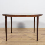 Table basse ronde en palissandre par Severin Hansen pour Haslev Møbelsnedkeri, années 1960