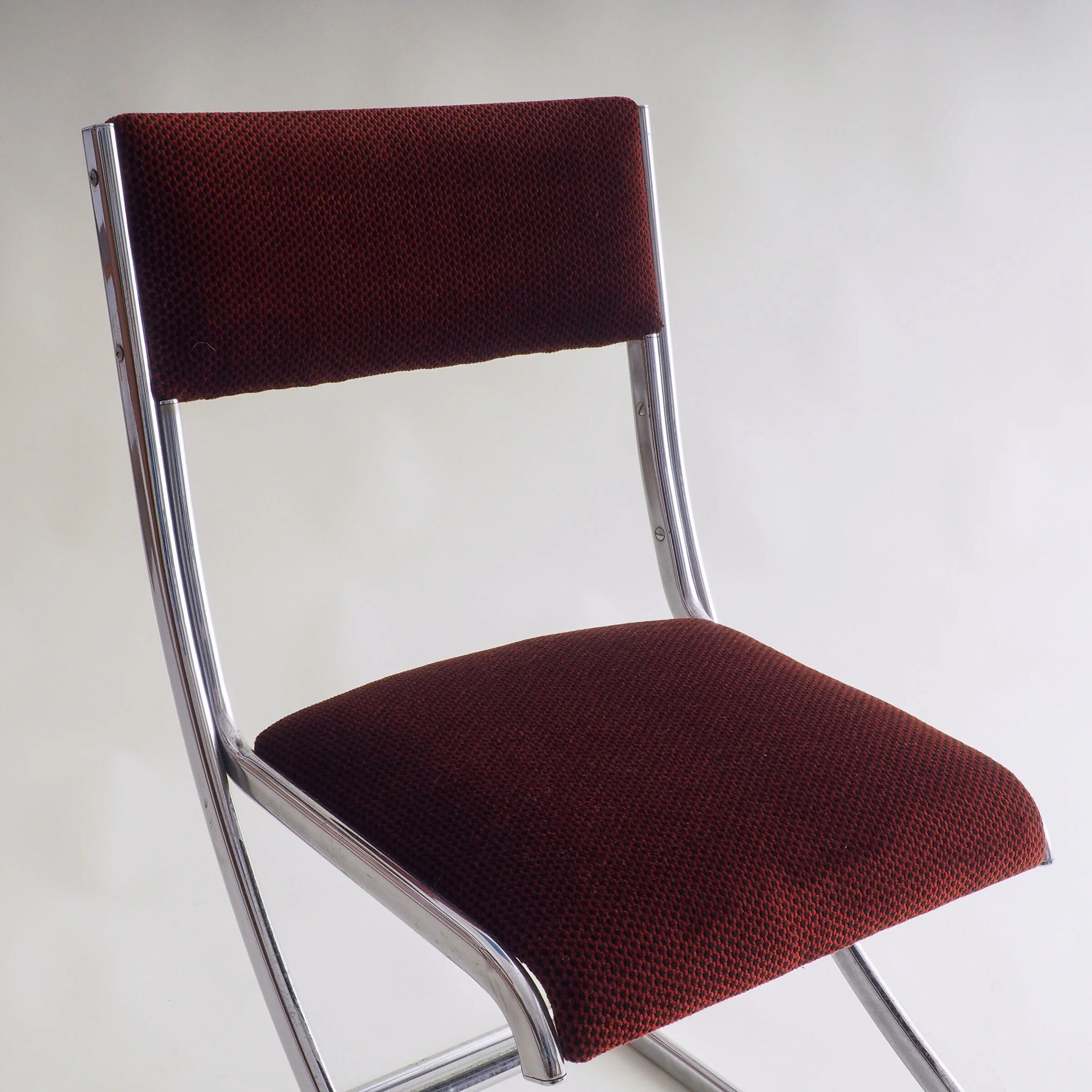 70s tubular chrome dining chair