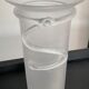Vintage frosted glass vase 70s