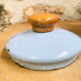 Vintage Scandinavian enamelled sheet metal kettle
