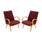 In style of Jindřich Halabala armchairs, 1960s