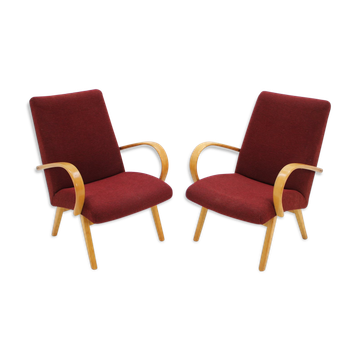 In style of Jindřich Halabala armchairs, 1960s