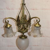 Ancien lustre en bronze style Louis XVI