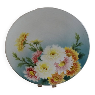 Decorative earthenware plate KG Lunéville flower patterns - Ø 25 cm