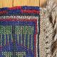 Afghan carpet 80s MOTIF VILLAGE IN PRINTEMPS 85x148cm