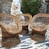 Garden lounge in rattan 1970