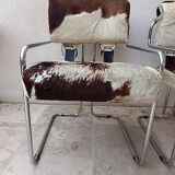 Set of 4 vintage Cucroma armchairs – Guido Faleschini – leather
