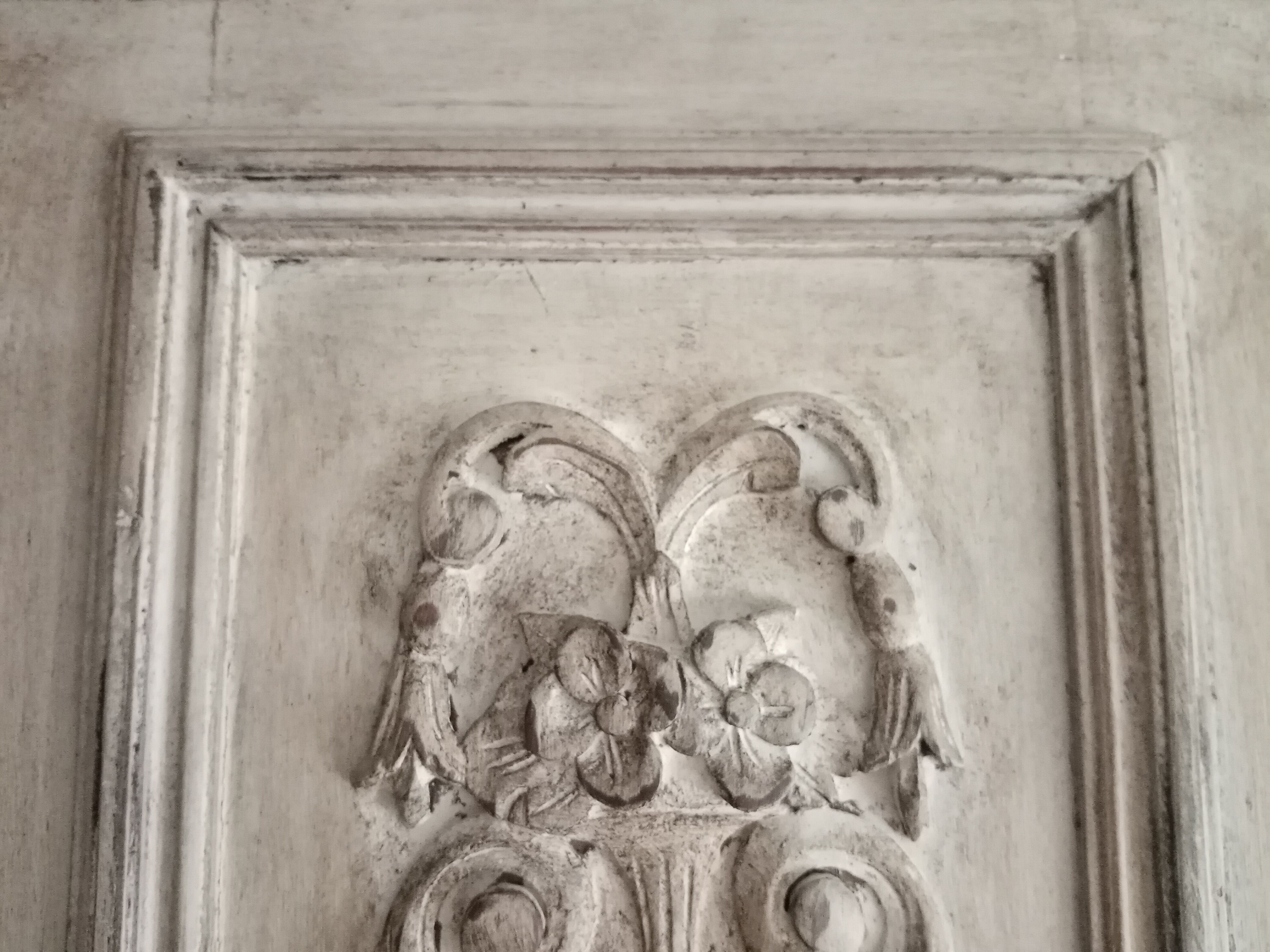 Old patinated door decorative wood room