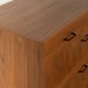 Classic shoe cabinet from the 1960s, walnut veneer, four drop-down doors, two drawers