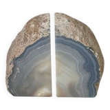 Paire de serre-livres en agate