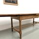 Large extendable farmhouse table in solid cherry wood - 1900s