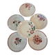 6 mismatched antique soup plates
