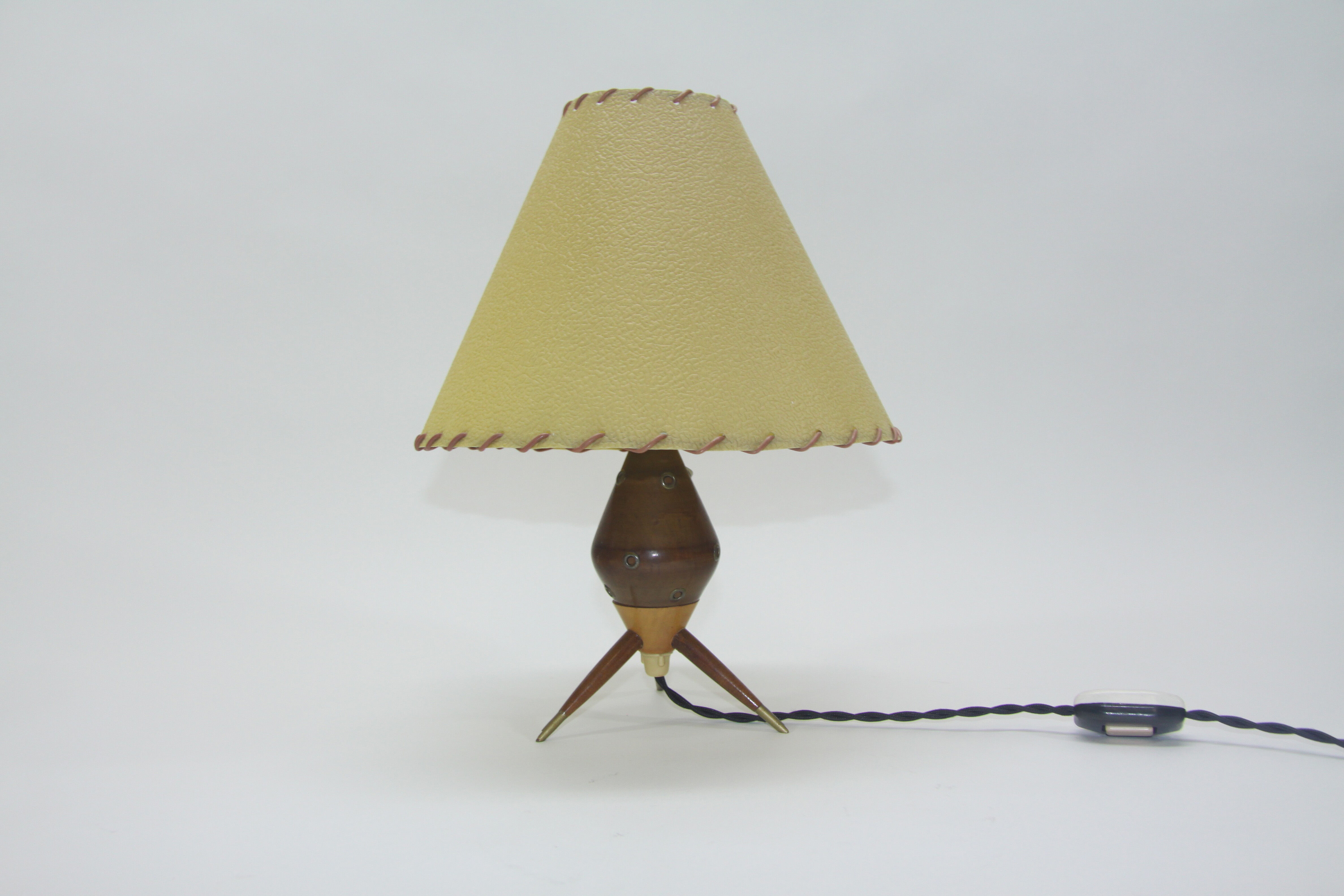 Wooden vintage lamp, 1960s.