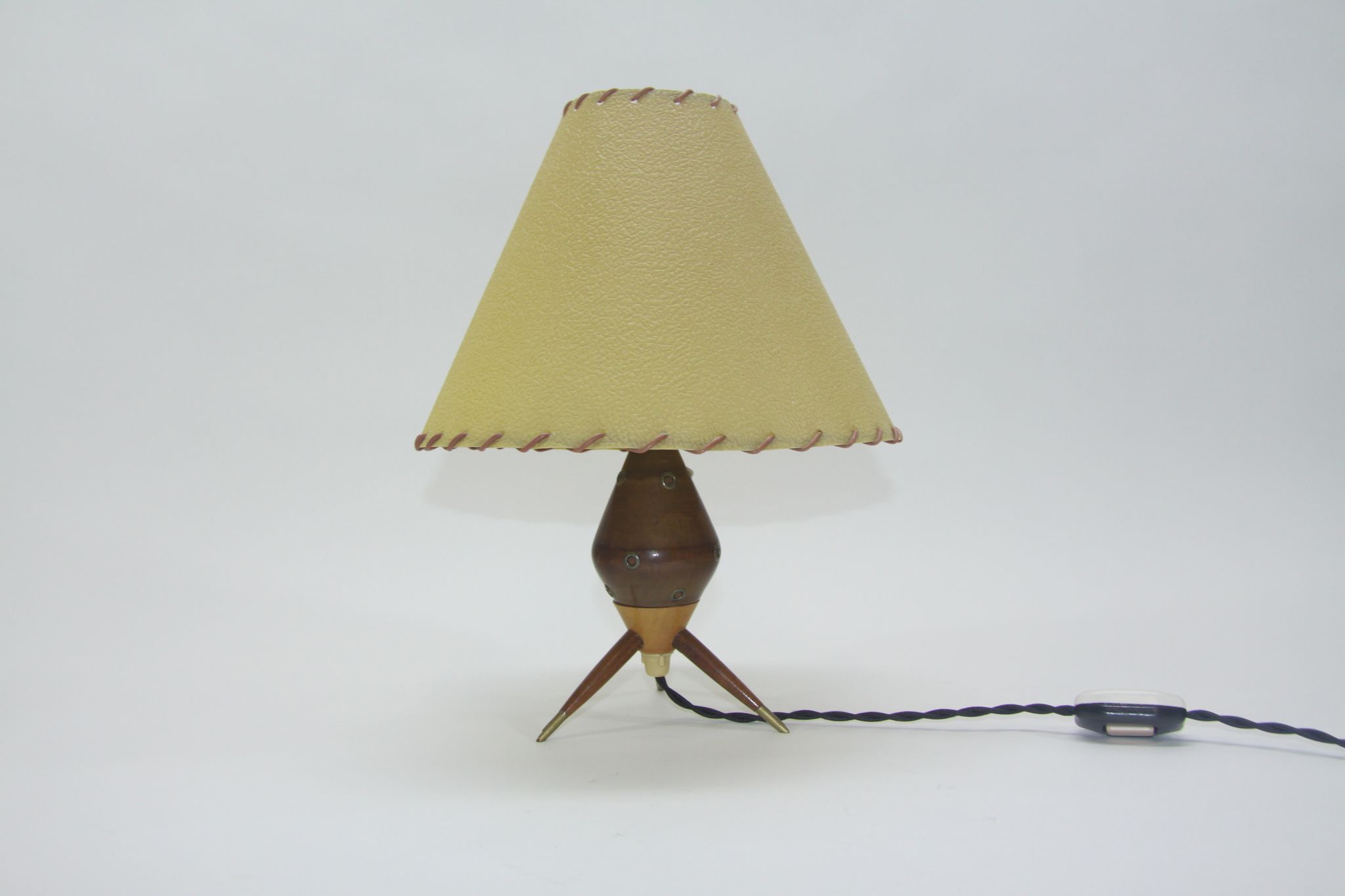 Wooden vintage lamp, 1960s.