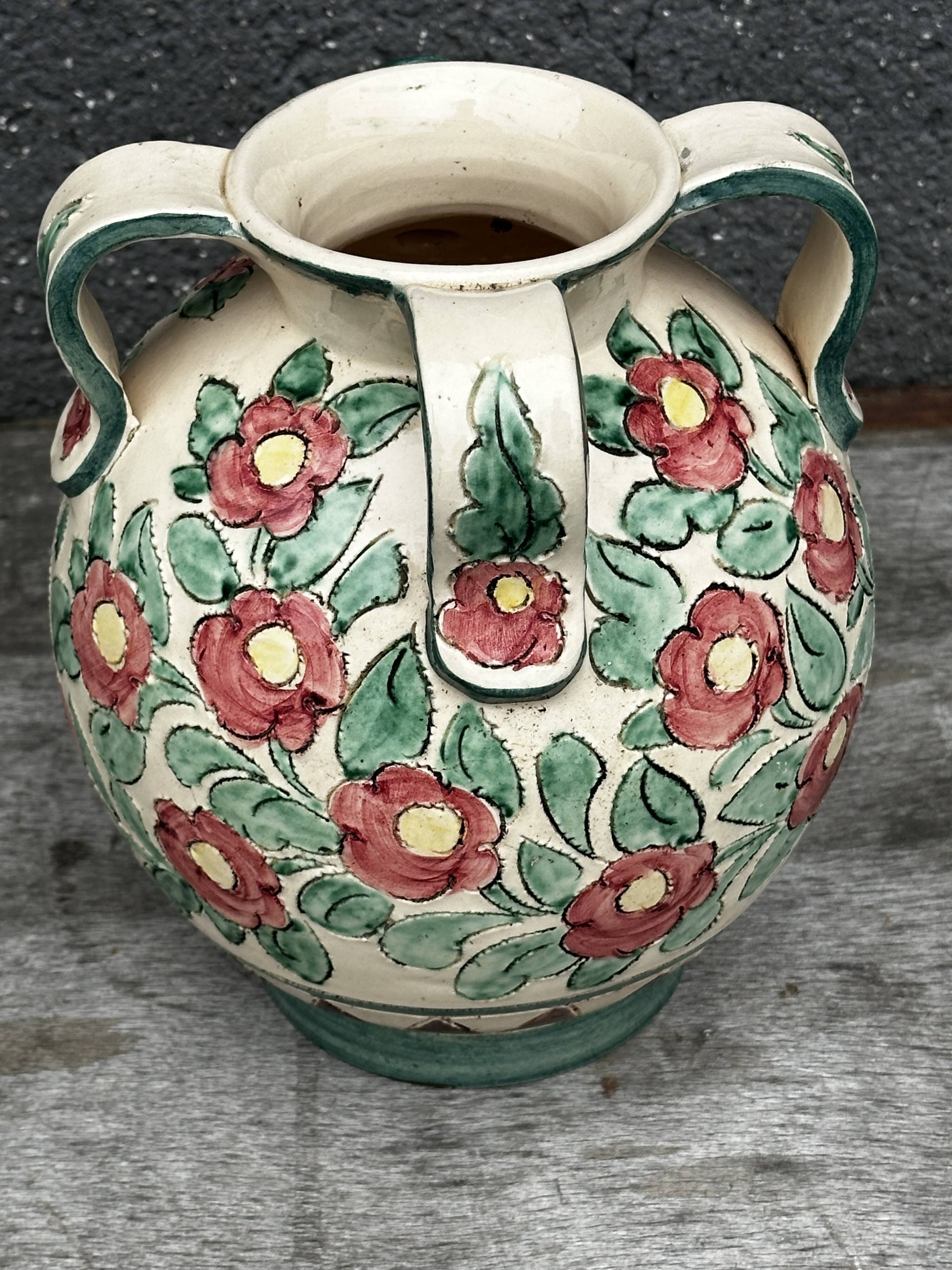 Vase signed Ceraflor - Ceramics from Monaco H 22 cm