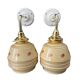 Pair of new electrified Art Deco wall lamps