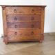 Commode 4 tiroirs en bois massif, début XXème s.