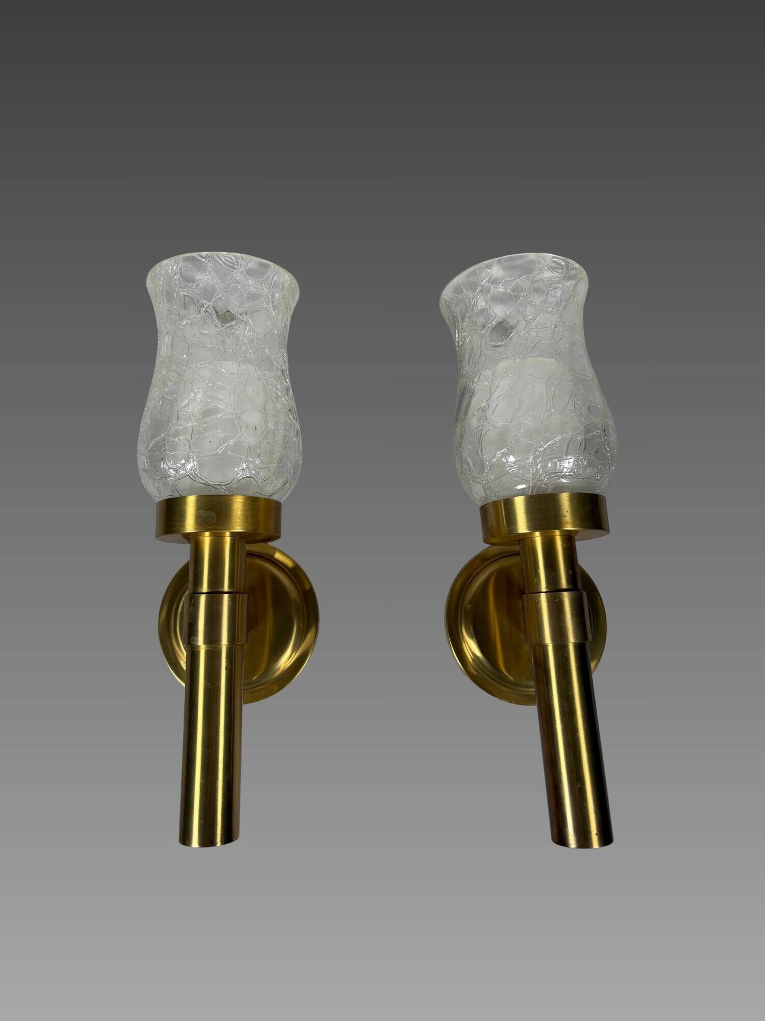 Jean PERZEL (1892 - 1986) Pair of modernist wall lights circa 1960 20th century