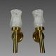 Jean PERZEL (1892 - 1986) Pair of modernist wall lights circa 1960 20th century