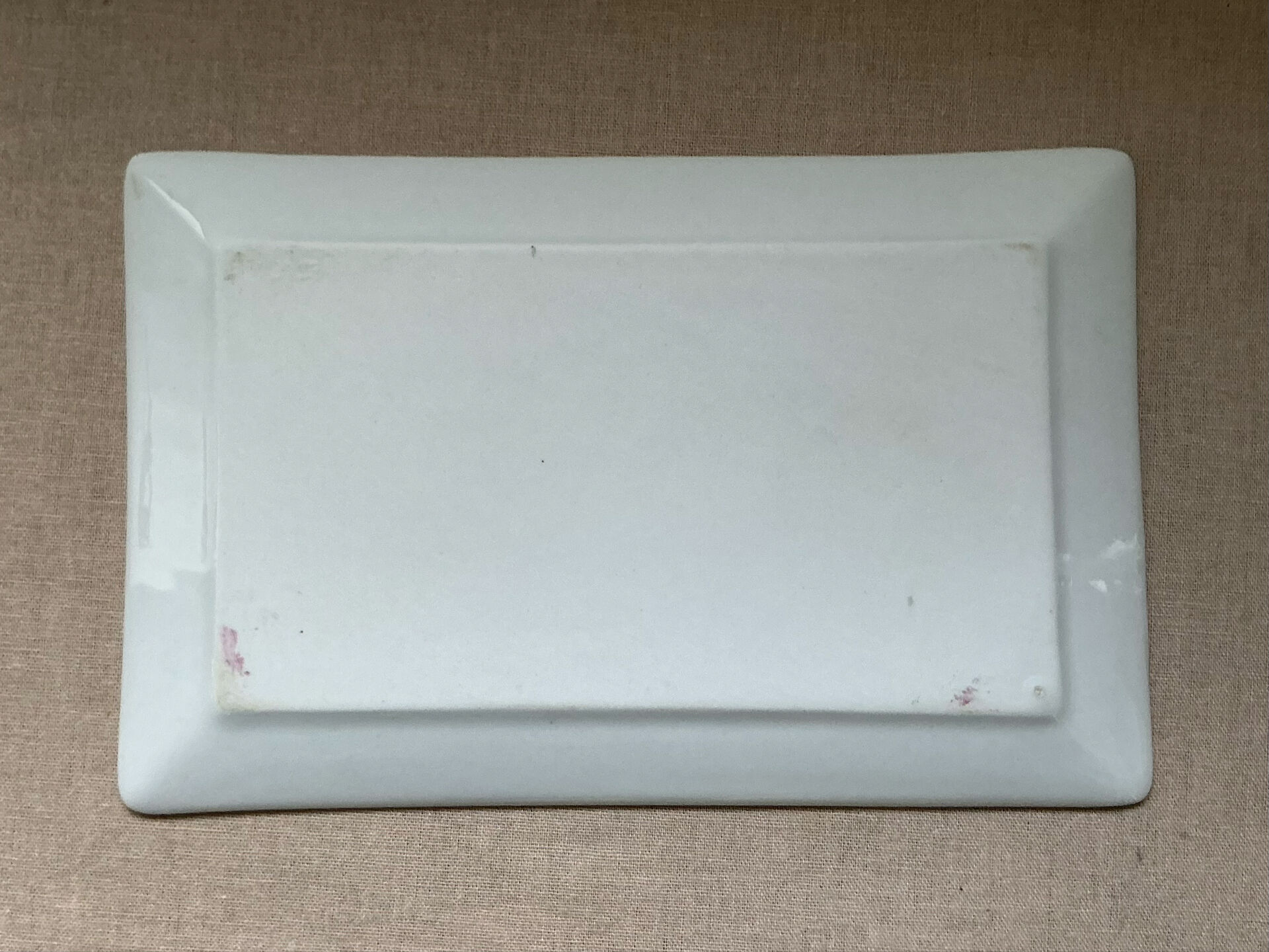 Small botanical porcelain tray hand-painted – bean design