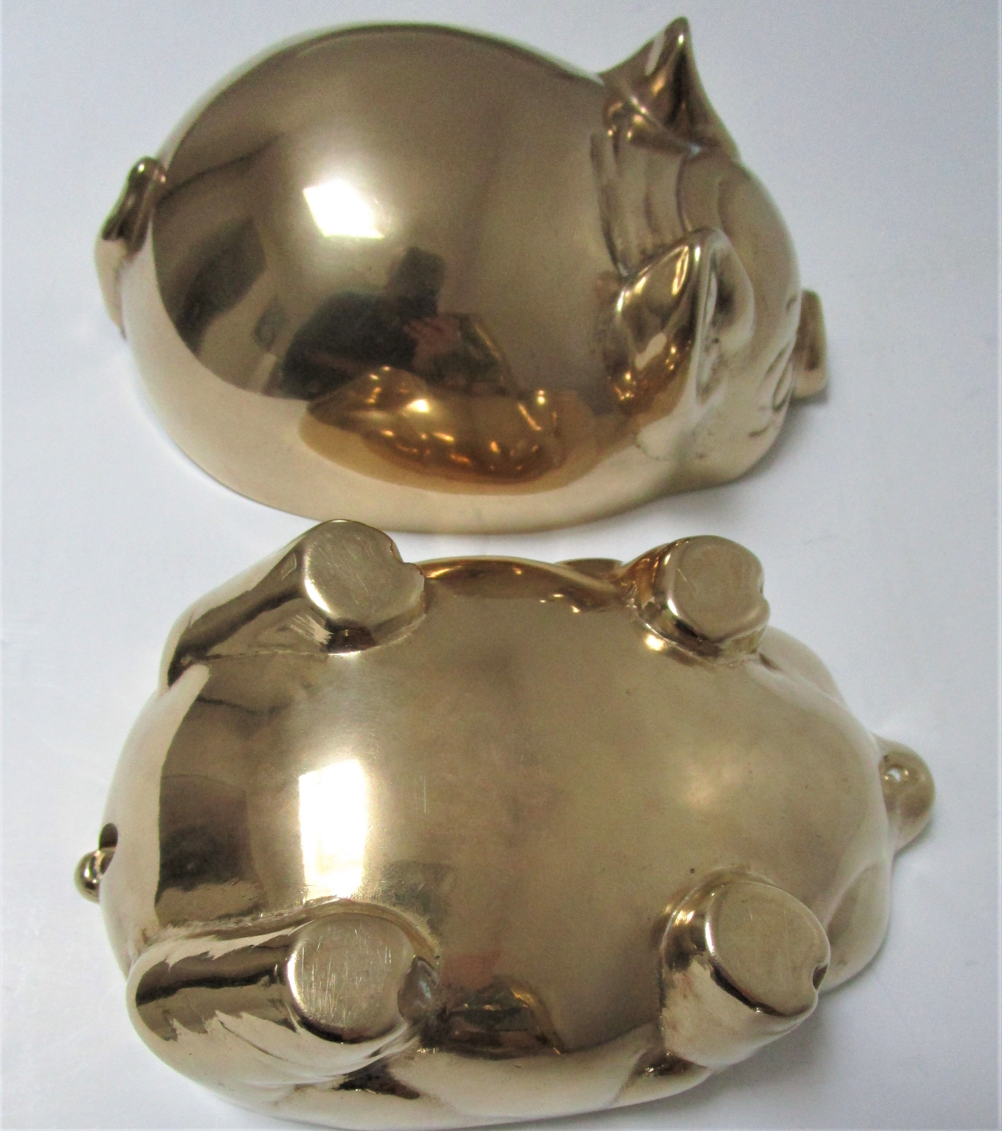 Boîte à Bijoux Hippopotame En Laiton Doré - Pièce Numérotée 86 - Occasion Très Bon état