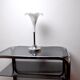 White fleur-de-lys lamp, murano glass, Italy, 1970
