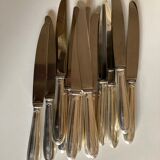 Product BHV Set of 12 table knives in silver metal Louis 1950