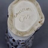 Vase with two handles in glazed ceramic - vallauris, marius giuge style fat lava