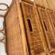 Bamboo and rattan bedside table