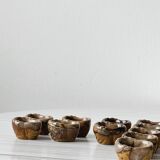 24 flambéed ceramic snail cups