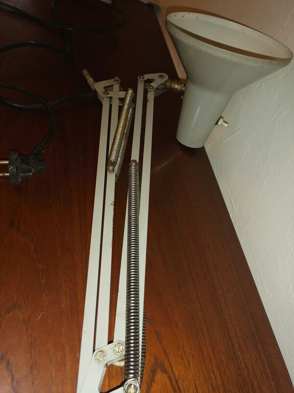 Lampe industrielle bureau architecte 2 bras 1960 1970