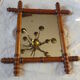 Wood imitation bamboo vintage mirror