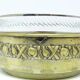 Art Deco sugar bowl, silver-plated brass, glass, Poland, 1930s