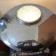 Lampe champignon vintage chromée, style industriel