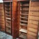 Old cardboard storage cabinet