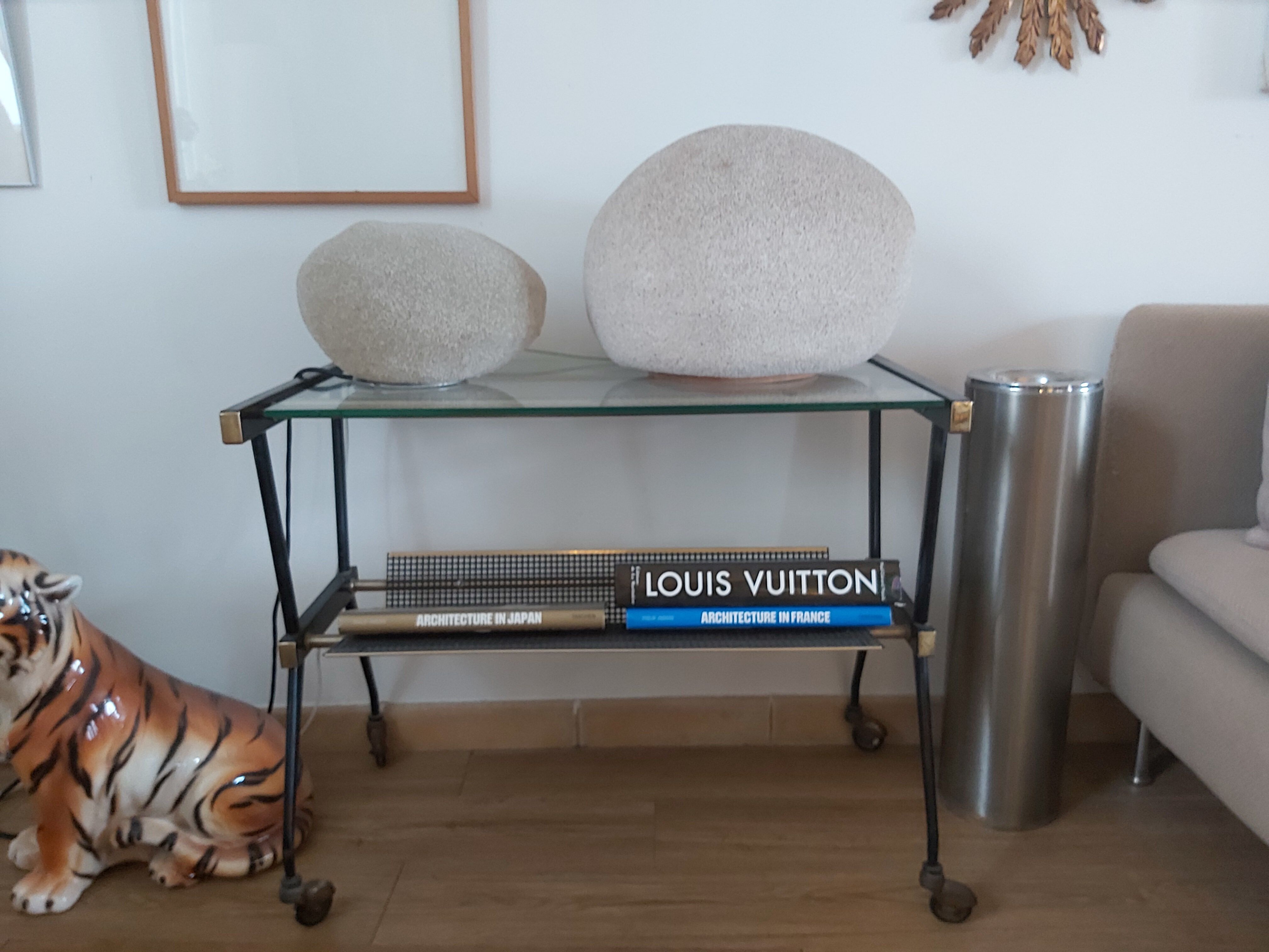 Metal and vintage brass dessert-console