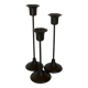 Scandinavian trio of candlesticks with tulip base