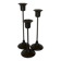 Scandinavian trio of candlesticks with tulip base