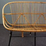Rattan bench by Rohé Noordwolde