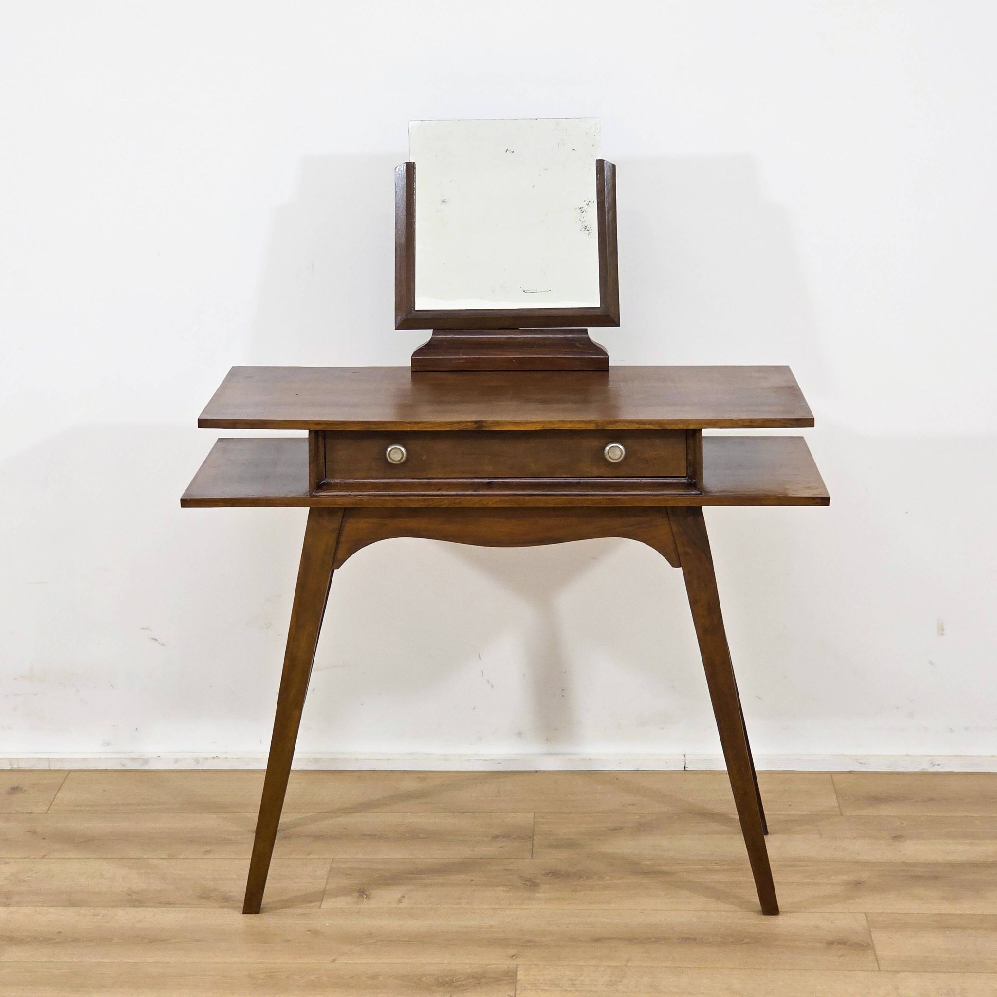 Coiffeuse en bois massif Art Déco - années 1930