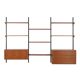 Modular shelving Kai Kristiansen, teak veneer, Danish design 1960s