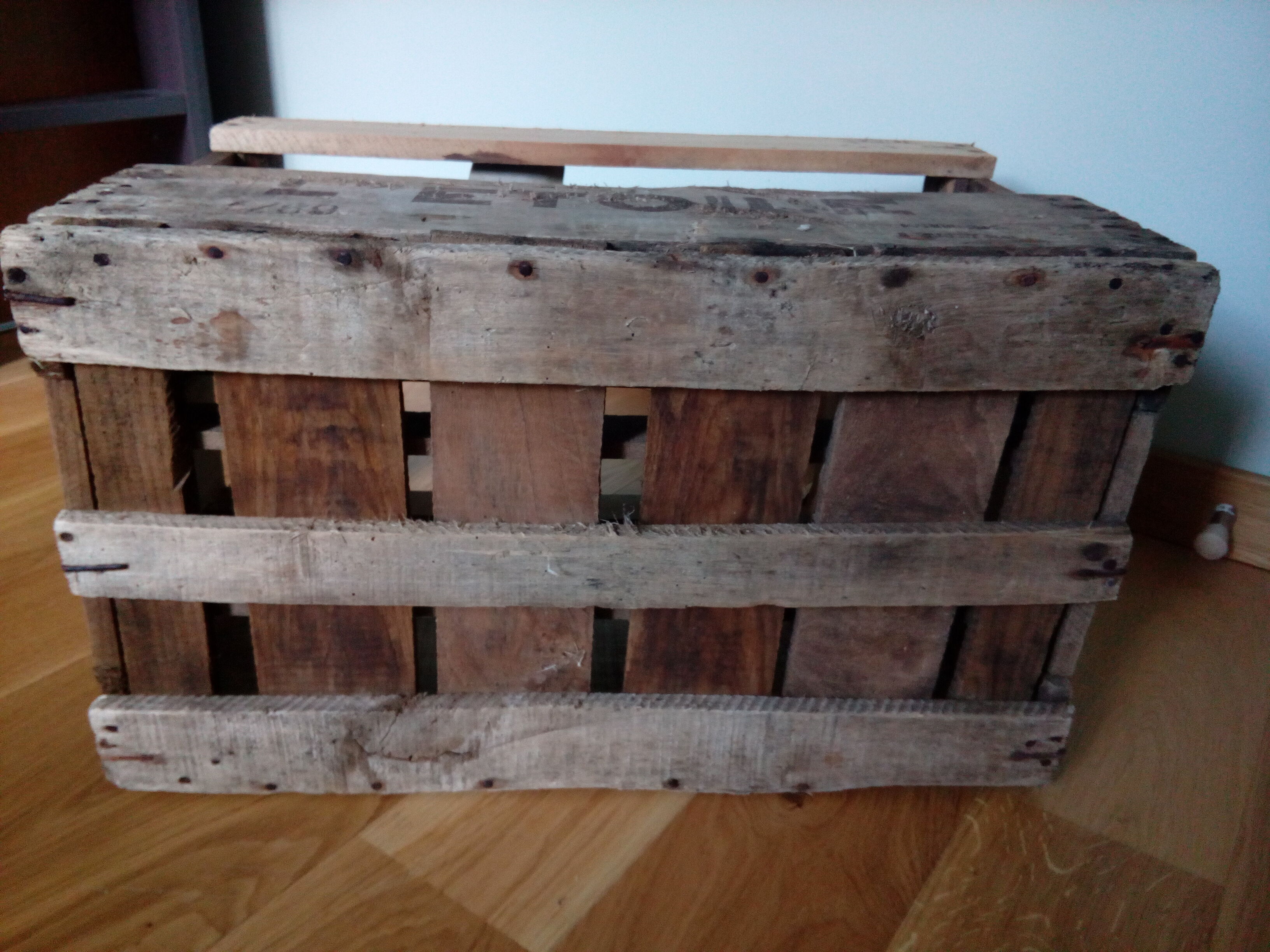 Bottles in wooden box