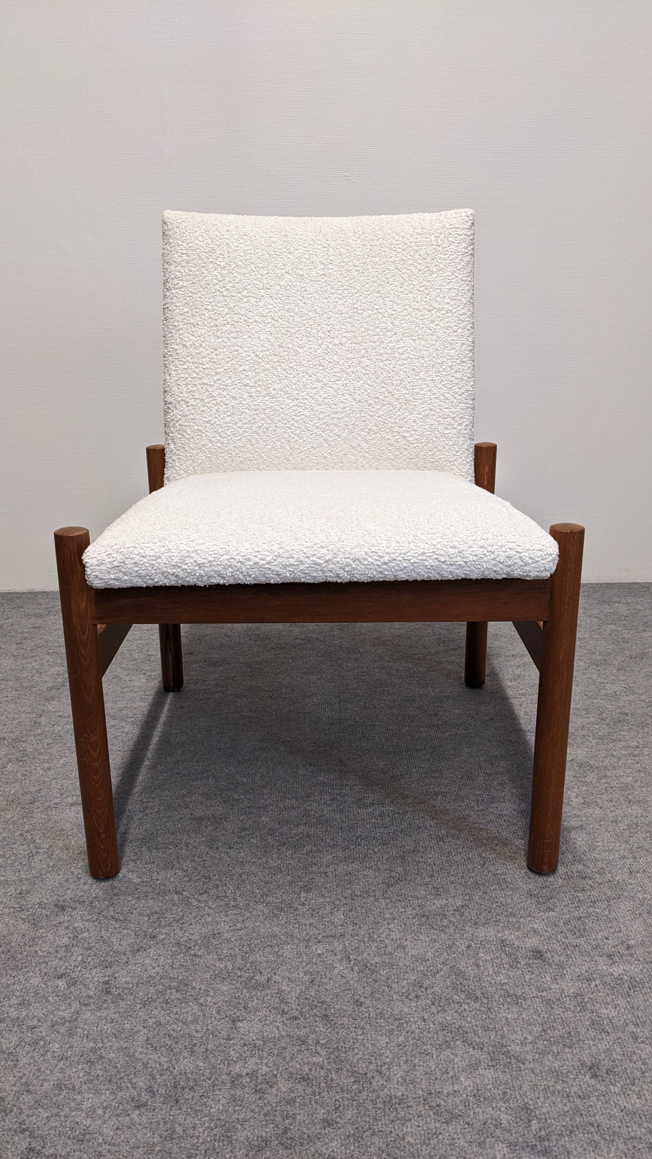 Scandinavian modernist rocking chair in teak, Denmark 1960.