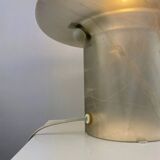 Large mushroom table lamp in clear swirling glass by Peill and Putzler XL 1970