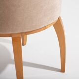 André Arbus chaise de coiffeuse en sycomore velours de mohair 1934