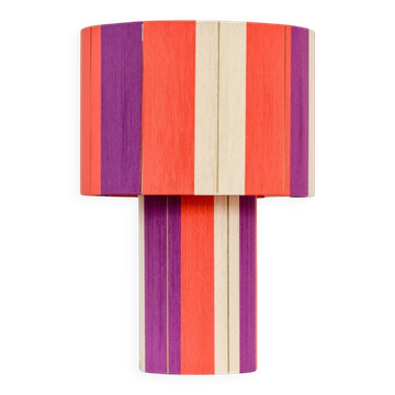 Grande lampe à poser l'Elégante prune corail