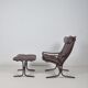 Norwegian lounge chair with ottoman designed by Ingmar Relling, 1960s