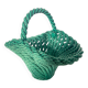 Green woven slip basket